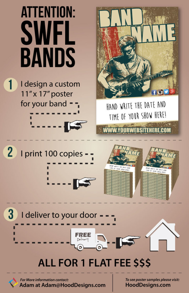 Band Poster Design And Printing Service Hood Designs Inc 