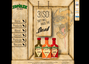 Zombie Hot Sauce Website Thumbnail